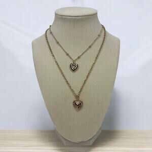 Ettika Fashion Jewelry Gold Hearts Diamond Locket Pendant Necklaces GNT1295